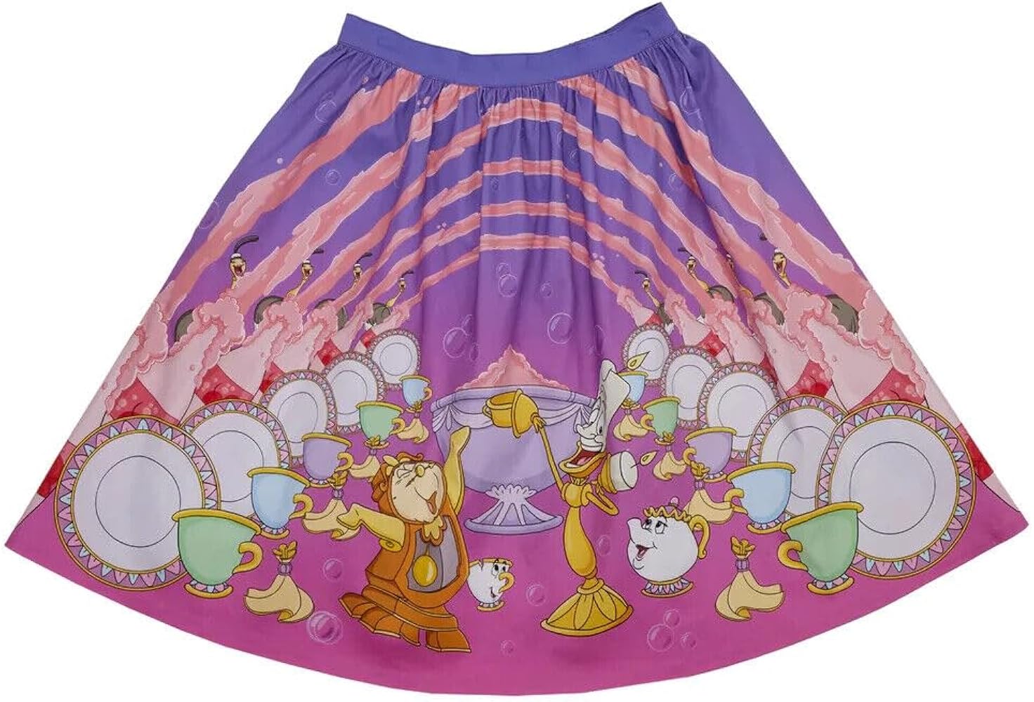 Loungefly Stitch Shoppe Disney Beauty and the Beast 'Be Our Guest' Sandy Skirt