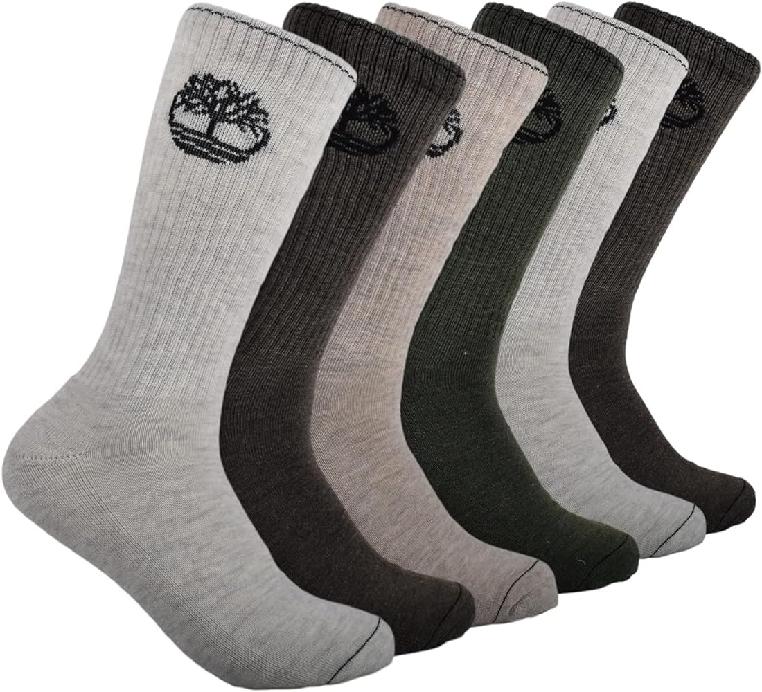 Timberland Mens 6Pack Crew Socks