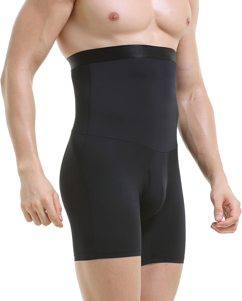 Men Tummy Control Shorts High Waist Underwear Slimming Shapewear Body Shaper Leg Boxer Briefs