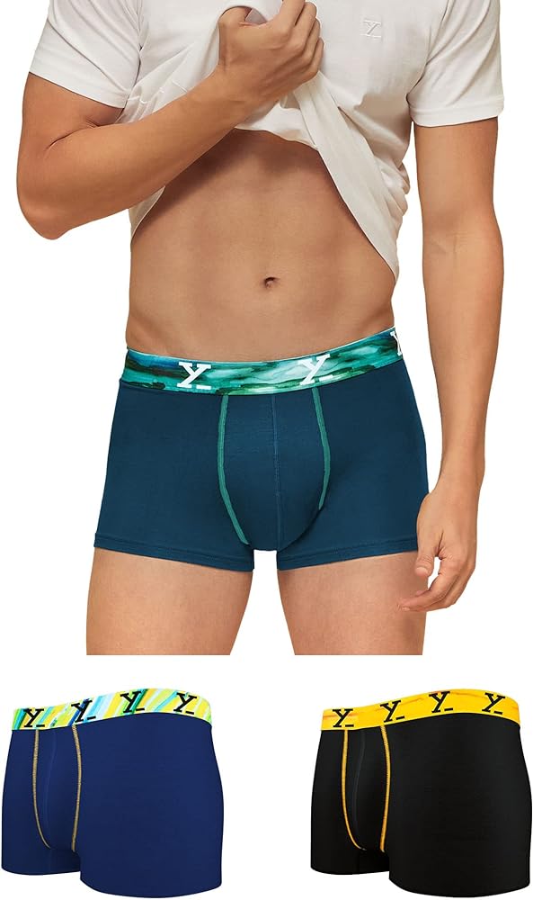 XYXX Men's Underwear Dynamo Intellisoft Micromodal Trunk Pack Of 3