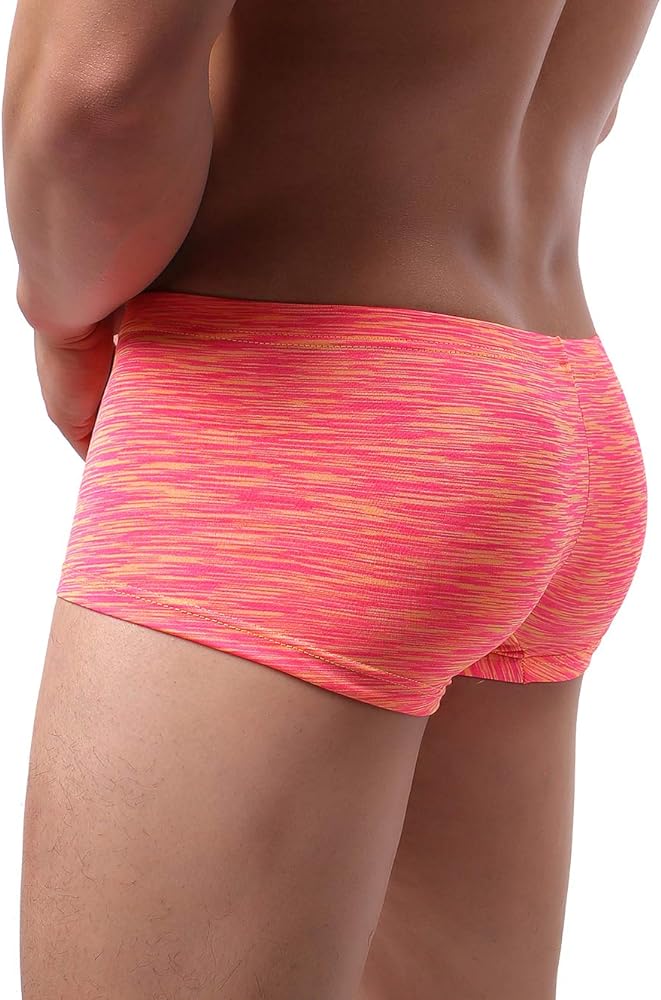 IKINGSKY Men's Pouch Boxer Briefs Stretch Shorts Underwear Colorful Bulge Trunk Underpanties