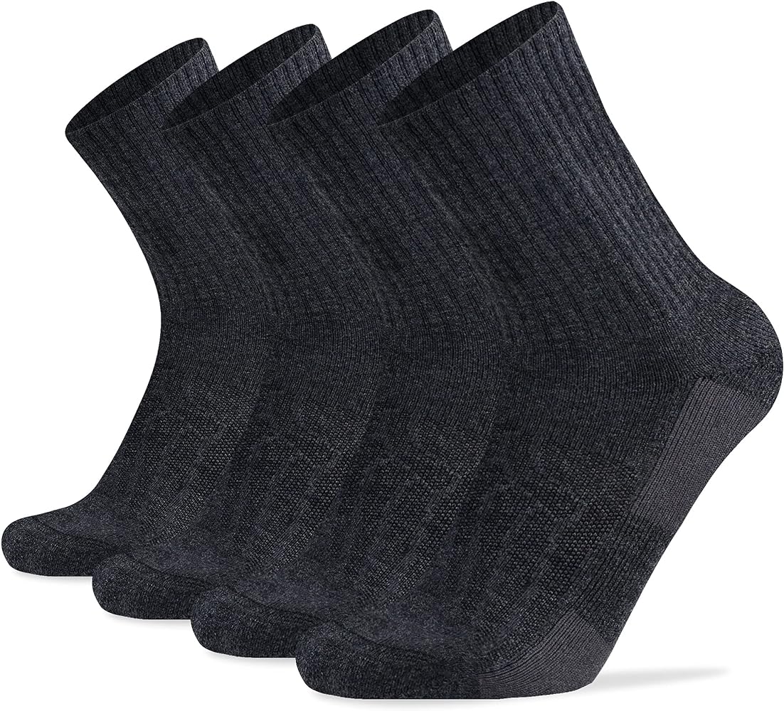 Socks Daze Merino Wool Cushioned Hiking Socks for Men Women, Warm Crew Walking & Boot Socks for Trekking, Work, Outdoor