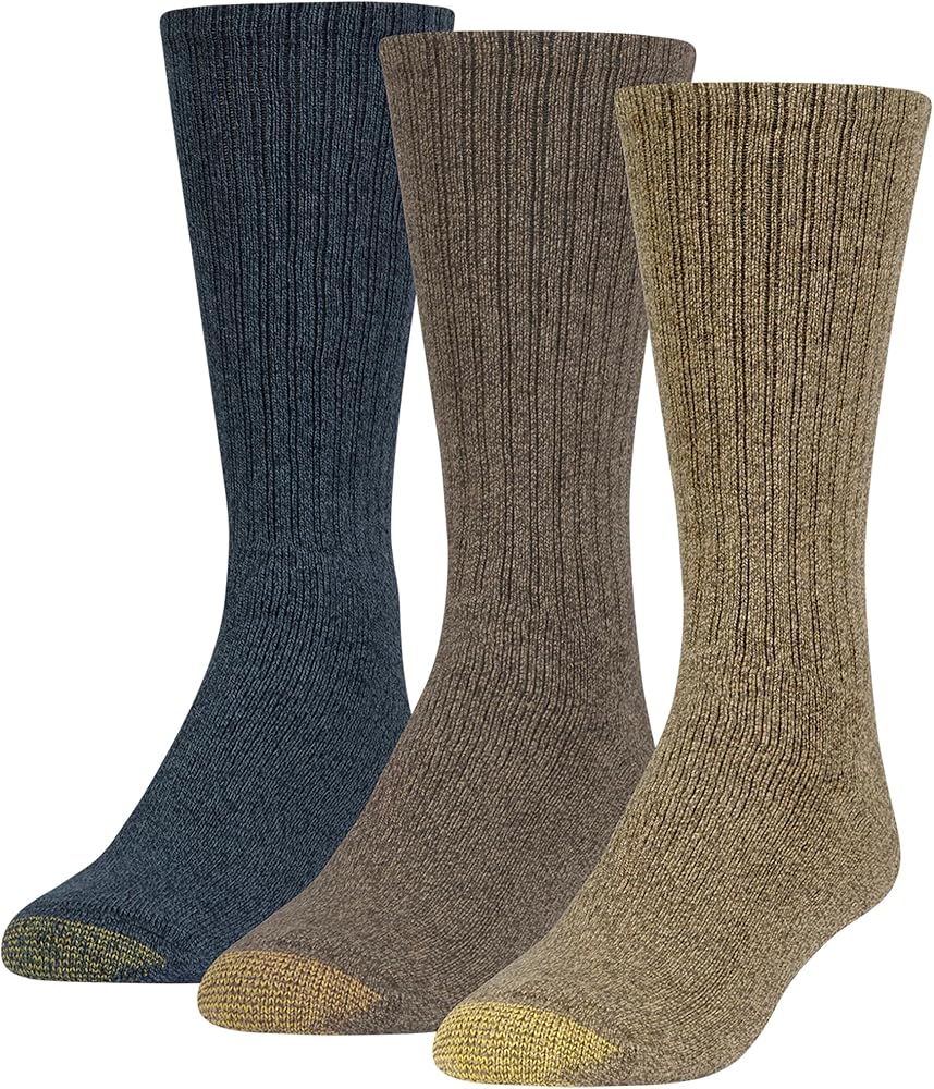 GOLDTOE Men's Uptown Crew Socks 3 Pack