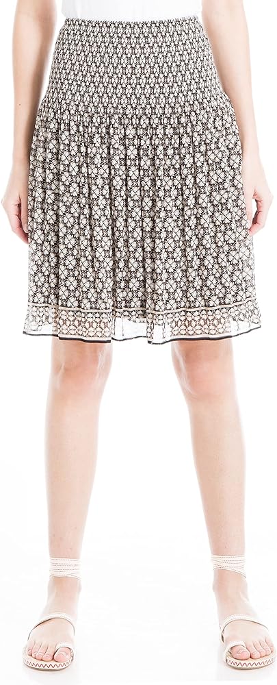 Max Studio Women's Gathered Waist Printed Skirt