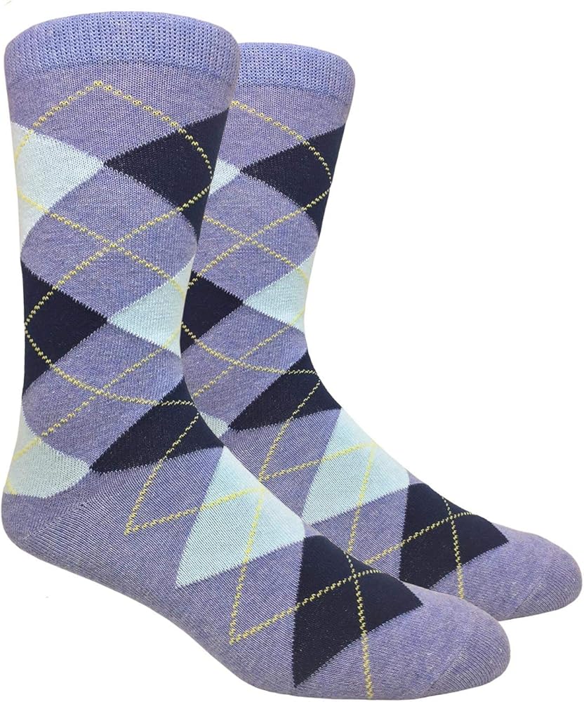Men's FineFit Arygle Dress Trouser Socks Assorted Colors - You Choose!