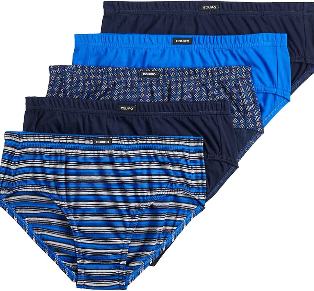 Equipo Men's 5-pack Low Rise Briefs (m) Navy, Blue, Black