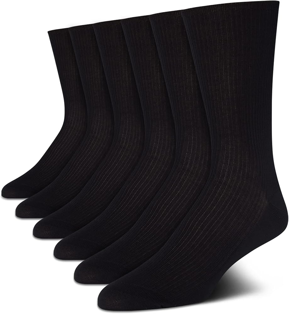 Calvin Klein Men's 6 Pack Mixed Pattern Dress Socks