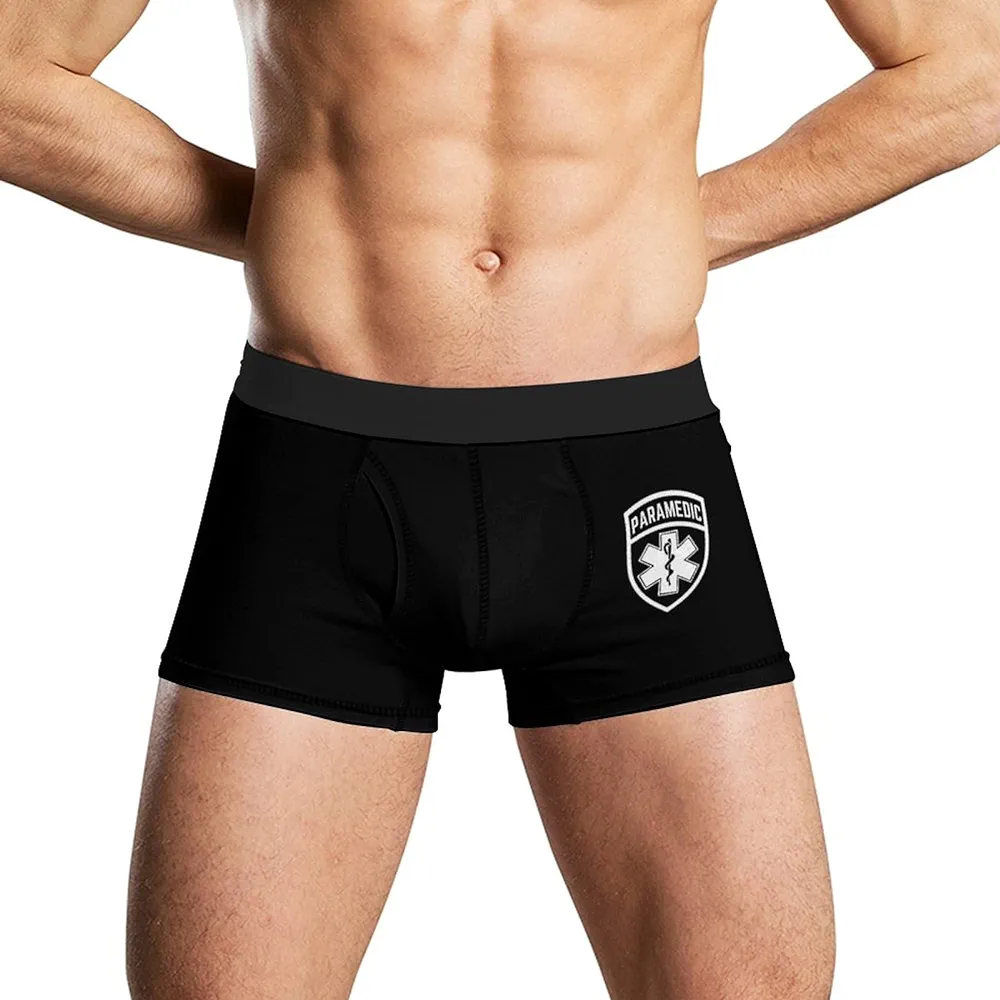 Paramedic Medic EMS Star of Life EMT Men's Stretch Boxer Briefs Breathable and Soft Trunks Underwear