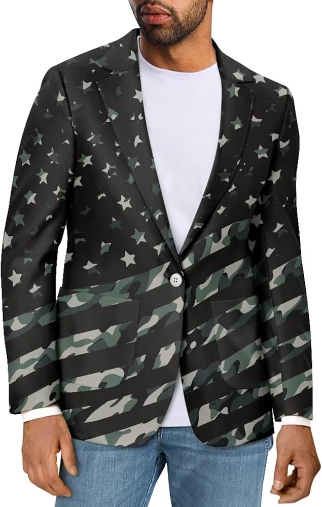 Men's Sport Coat Casual Blazer One Button Suit Jacket Regular Fit Sportcoat for Dinner,Prom,Party