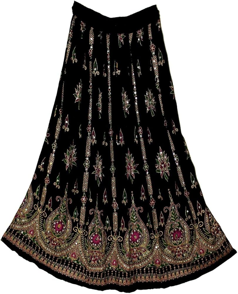 Women's Long Bohemian Maxi Skirt - Gypsy Hippie Boho Chic Style Dress