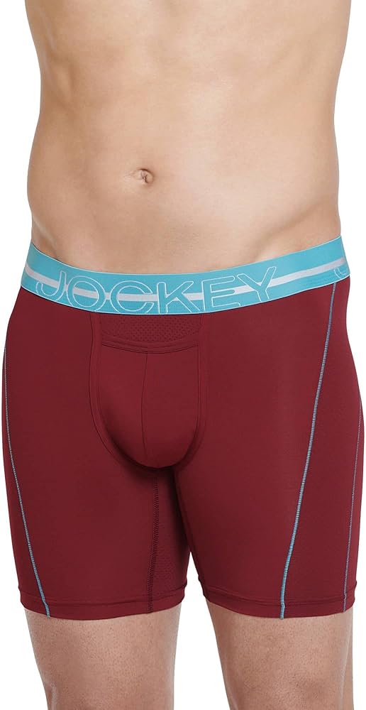Jockey Men's Underwear Sport Silver Microfiber 7.5" Boxer Brief