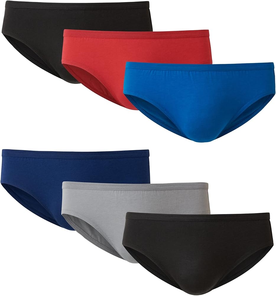 Hanes Men's Tagless Comfort Flex Fit Dyed Bikini, 6 Pack