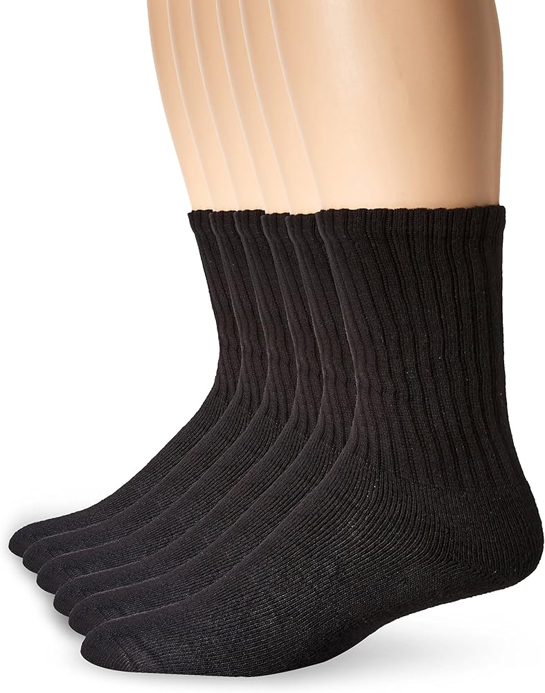 Fruit of the Loom Men's 12 Pack Full Cushion Ringspun Crew Socks