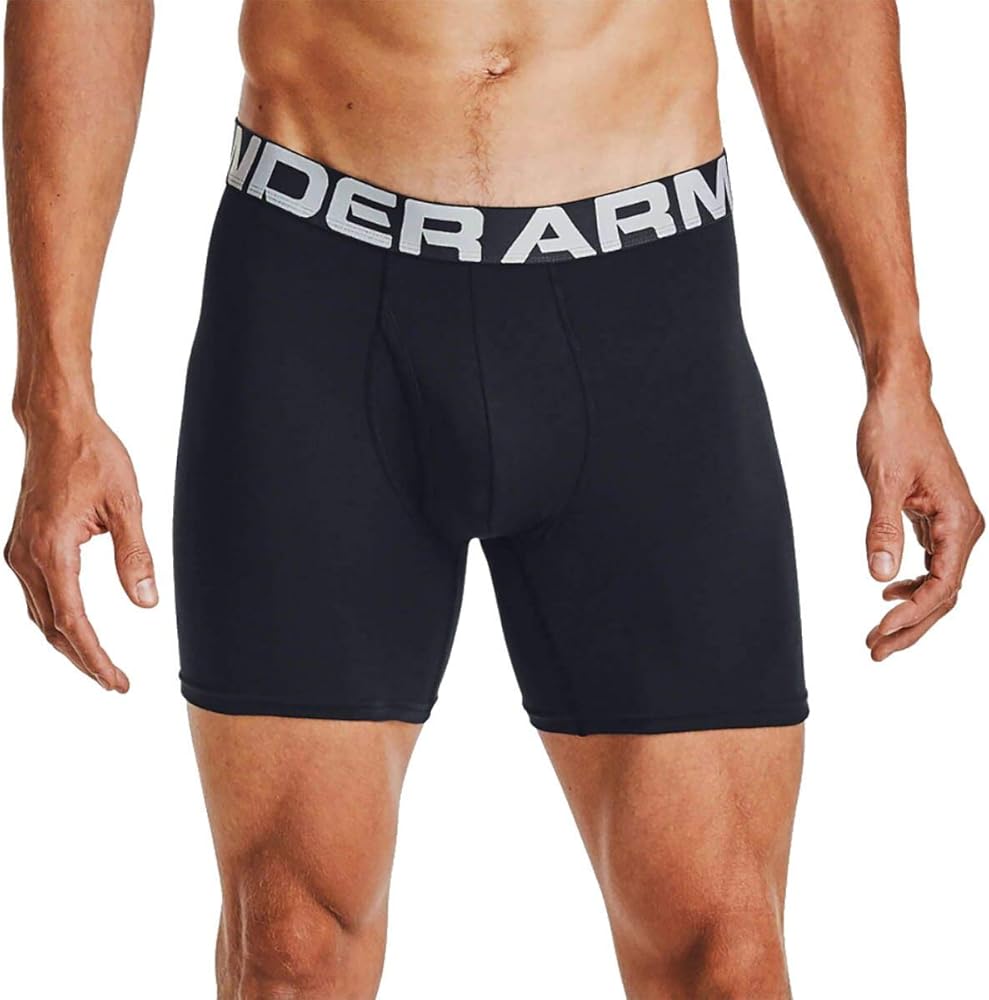 Under Armour Charged Cotton 6in Underwear - 3-Pack - Men's Black/Black/Black