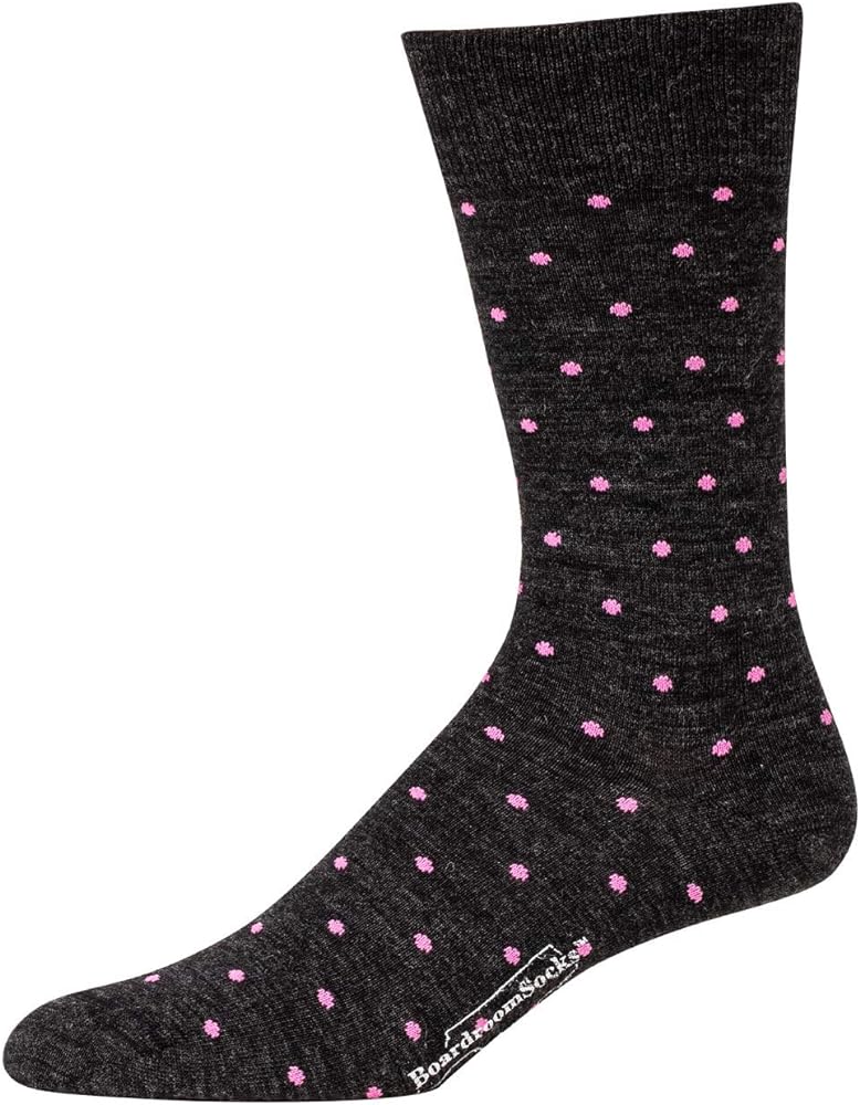 Merino Wool Mid-Calf Patterned Socks, Dress Socks for Men