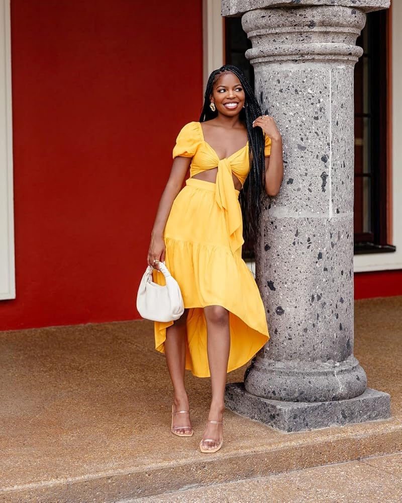The Drop Women's Mango High Low Hem Tiered Skirt by @ayeciara