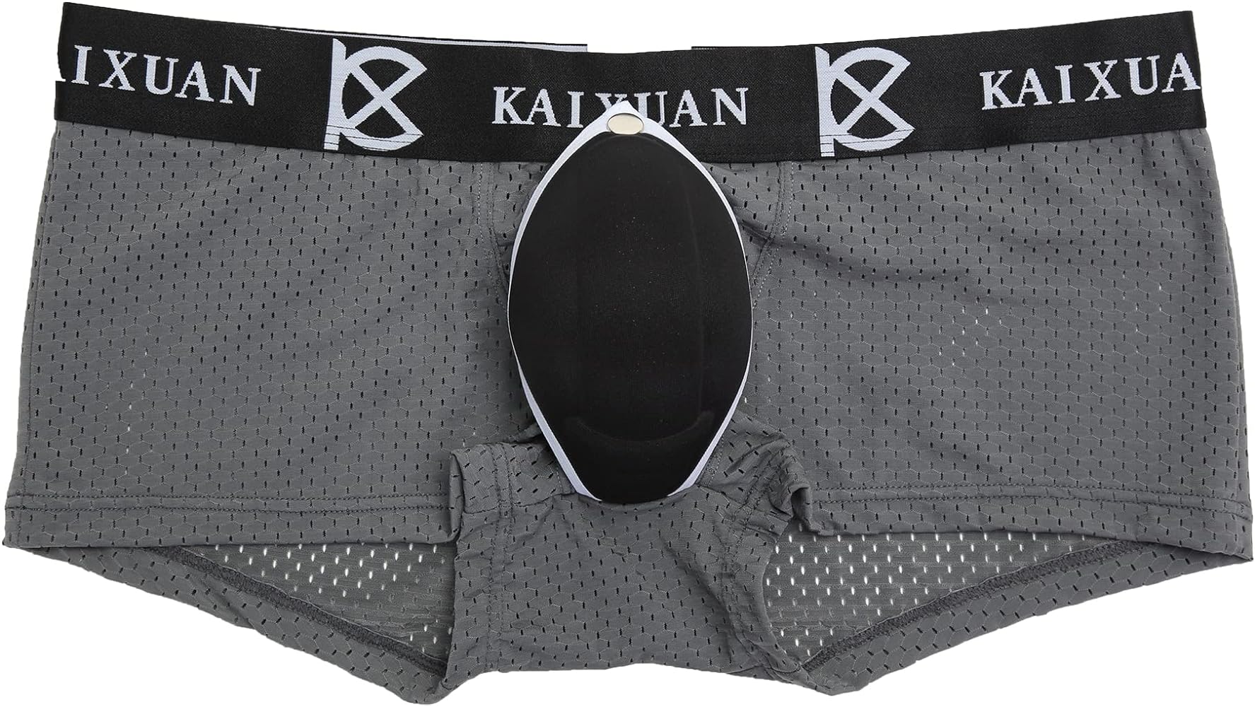 Men's Underwear,Boxer Briefs Mesh Breathable,Soft and Quick-drying,Front-Opening Design