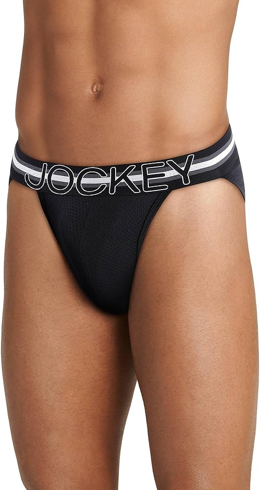 Jockey Men's Underwear Sport Stability Pouch Microfiber String Bikini