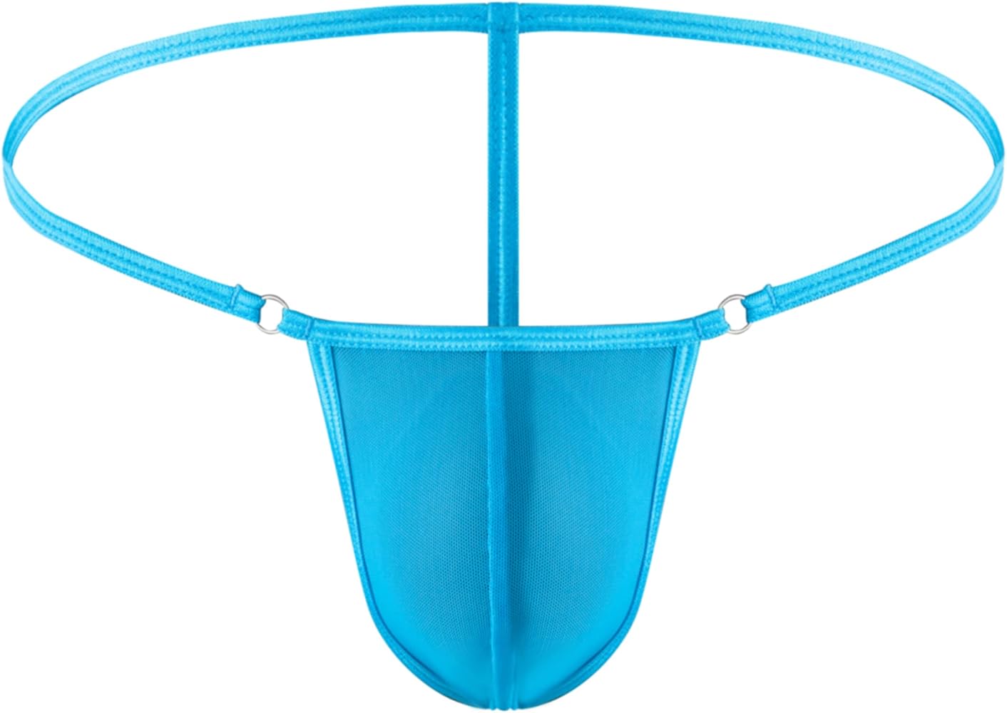 Men's Thong Underwear Low Rise Elastic Breathable Mesh G-String Jockstrap Swimsuit Briefs One Size