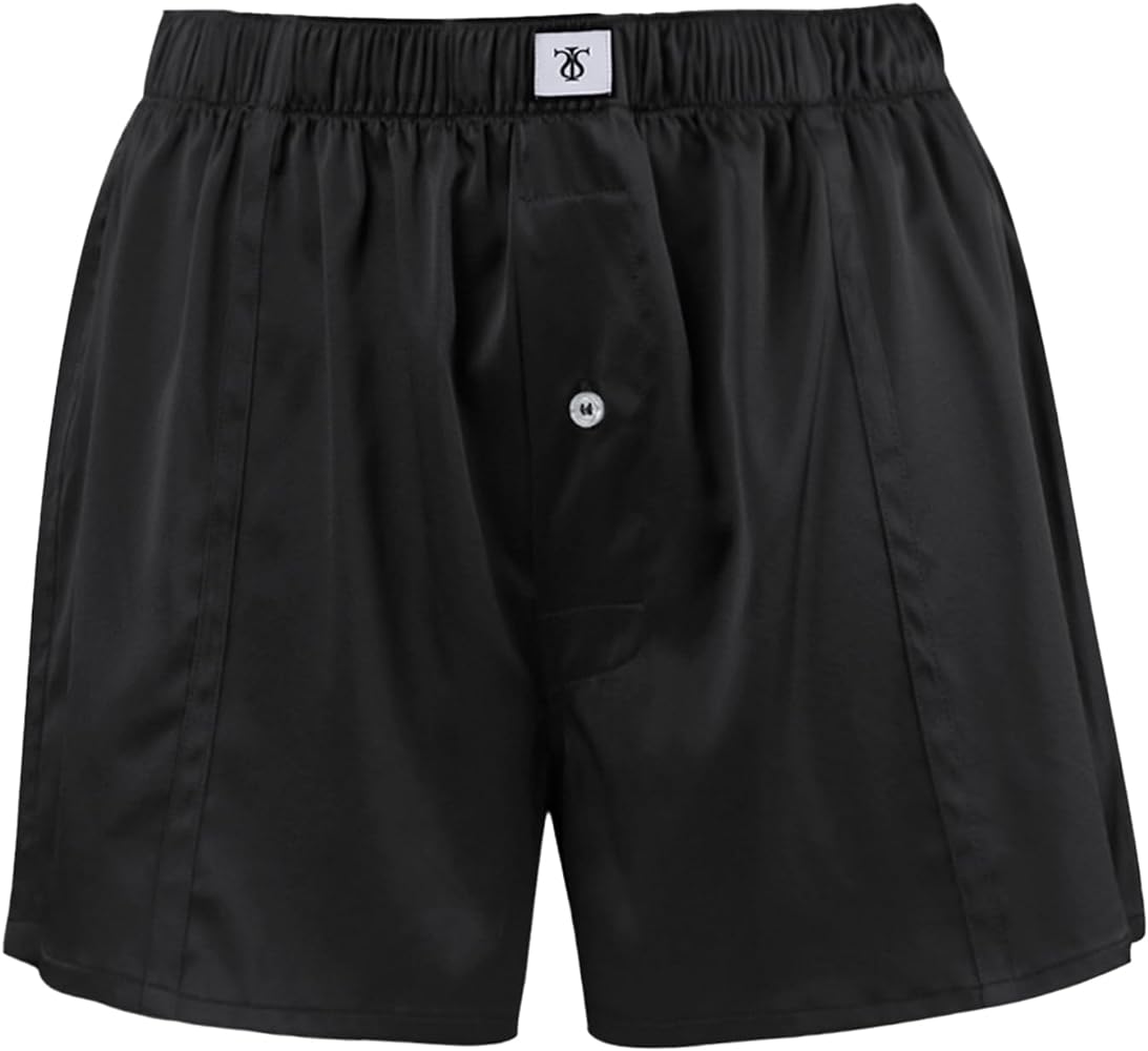 LilySilk Silk Boxers Mens Breathable Real Mulberry Underwear 6A Grade Royal Shorts Combo Pack, Silk Sleep Lounge Bottoms