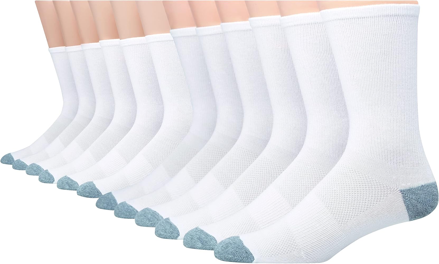 Hanes Men's Hanes Men's Socks, X-temp Lightweight Socks, Crew and Ankle, 12-pack