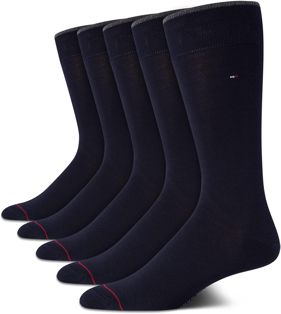 Tommy Hilfiger men Socks Lightweight Comfort Crew Dress Sock (5 Pack)