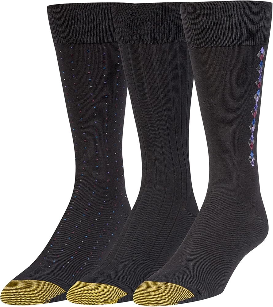 GOLDTOE Men's Crew Dress Socks, Multipairs