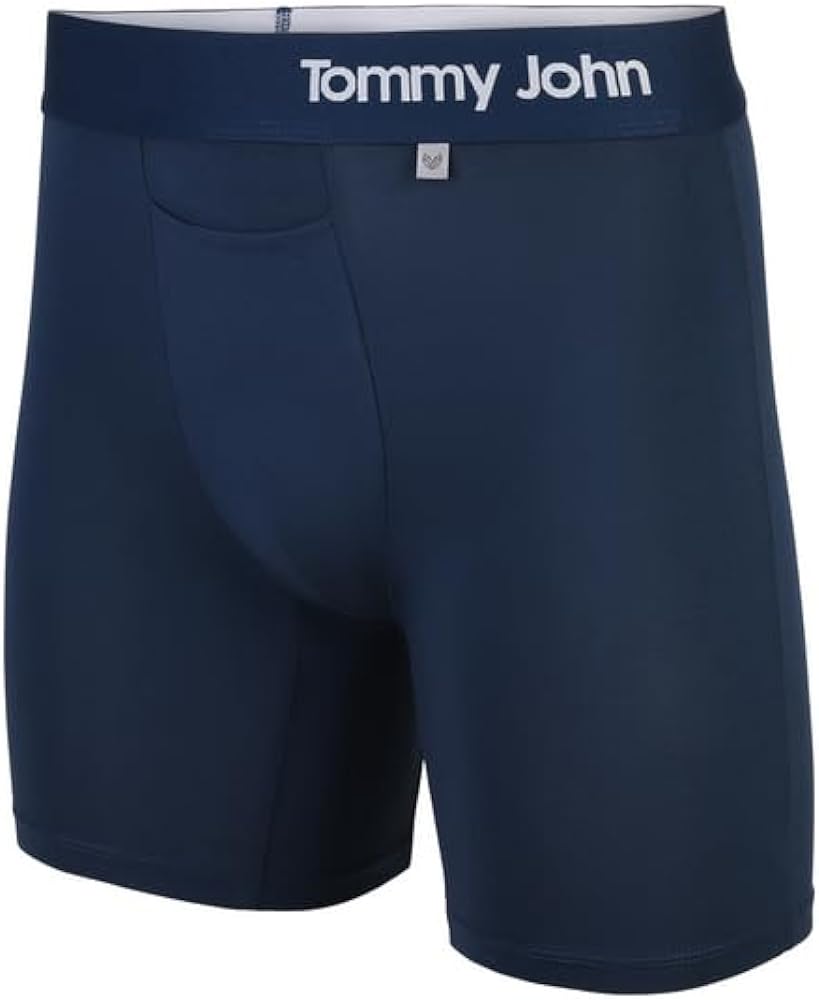 Tommy John Men’s Underwear – Cool Cotton Hammock Pouch Boxer Brief with Mid-Length 6" Inseam – Comfortable Underwear