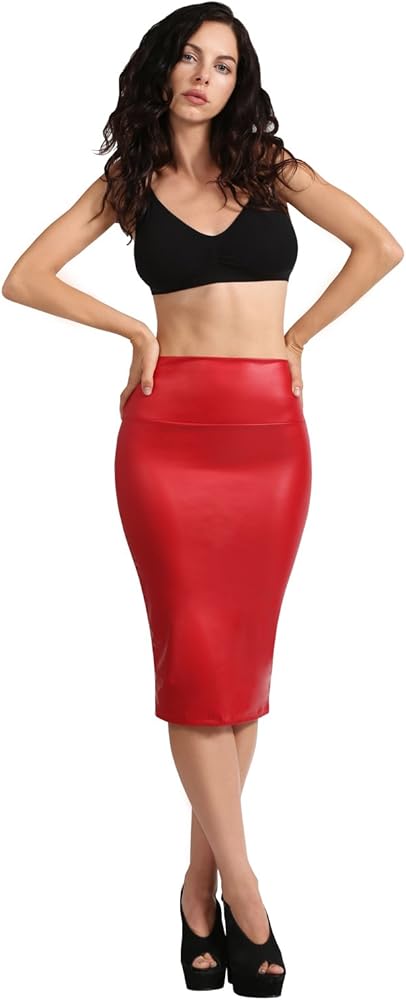 J. LOVNY Women's Stretch Bodycon Midi Pencil Skirt Made in USA S-3XL