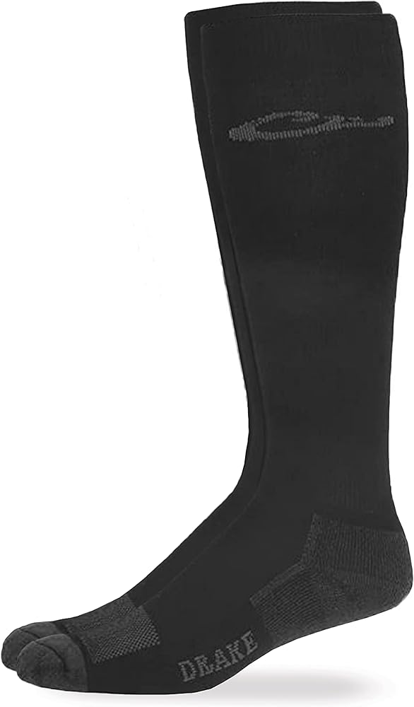 Drake Ultra-Dri Casual Tall OTC Socks, Black, Lrg (W 9-12 / M 9-13), 1 Pair