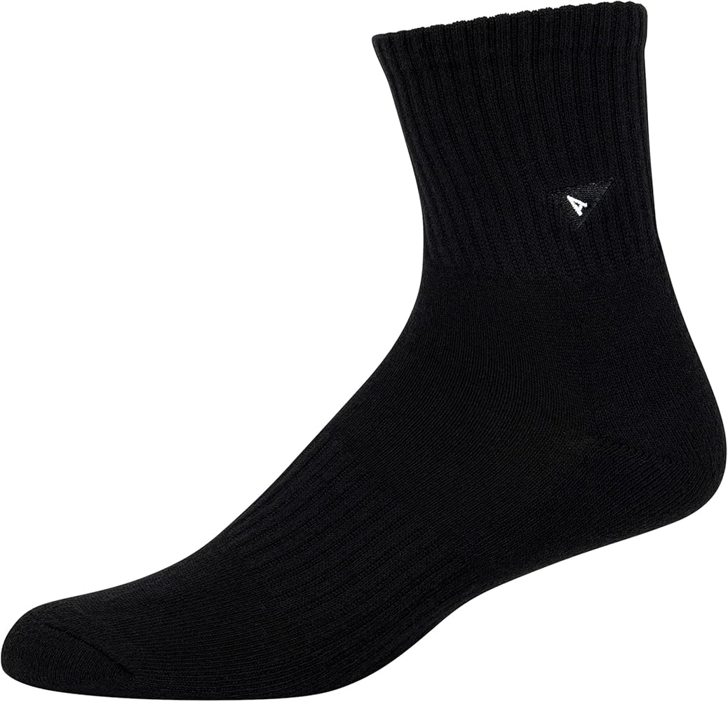 Recycled Cotton All Season Mens & Womens Cushioned Durable Ankle Crew Socks S/M 5-9, M/L 9-12