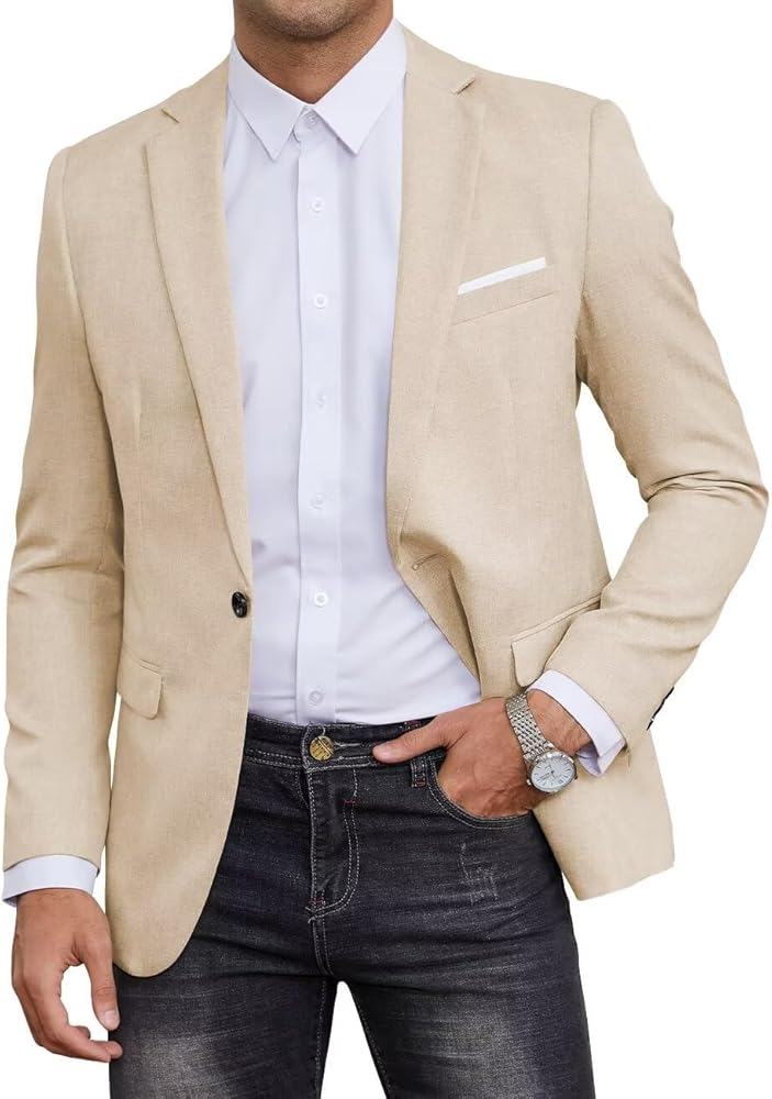 Men's Blazer Casual Jacket for Men Slim Fit Blazer for Men Wedding Prom Sport Coats