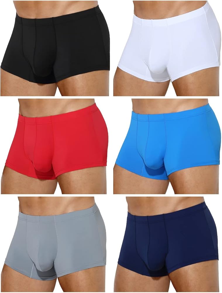 Arjen Kroos Men's Sexy Silky Trunks Underwear Boxer Briefs Multipack 6 Pack