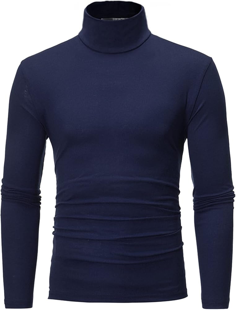 YiZYiF Mens Thermal Underwear Tops Turtleneck Long Sleeve Stretch Winter Warm T-Shirt Vest Base Layer Shirts