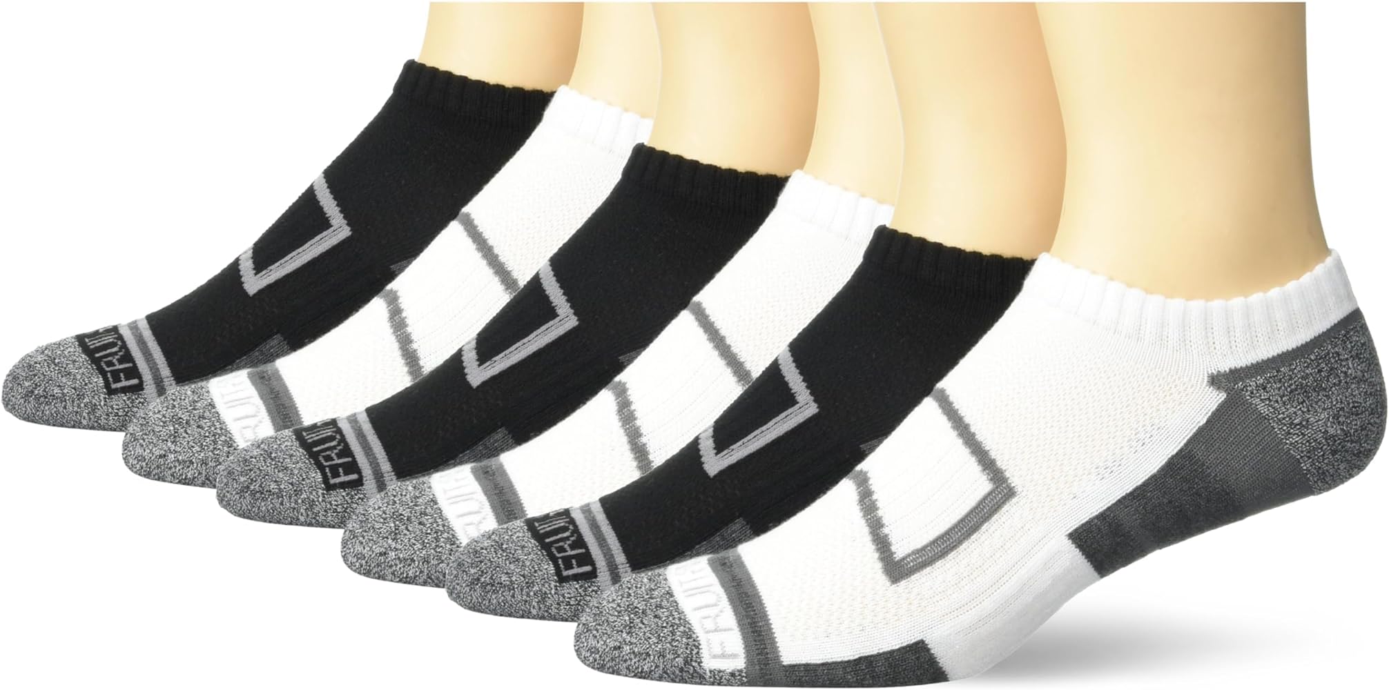 Fruit of the Loom Men's Breathable Lightweight Performance No Show Socks