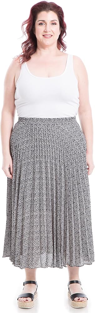 Max Studio Women's Plus Size Pleated Skirt