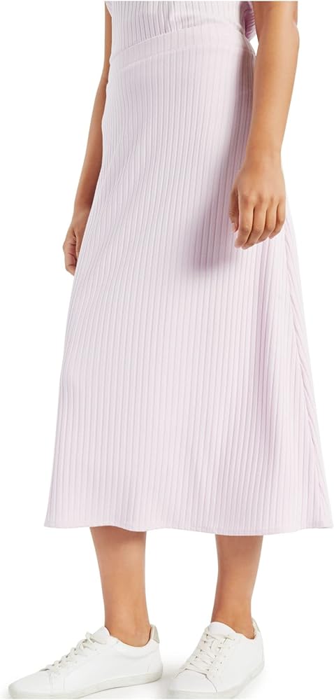 Alfani Womens Purple Pleated Midi Skirt M