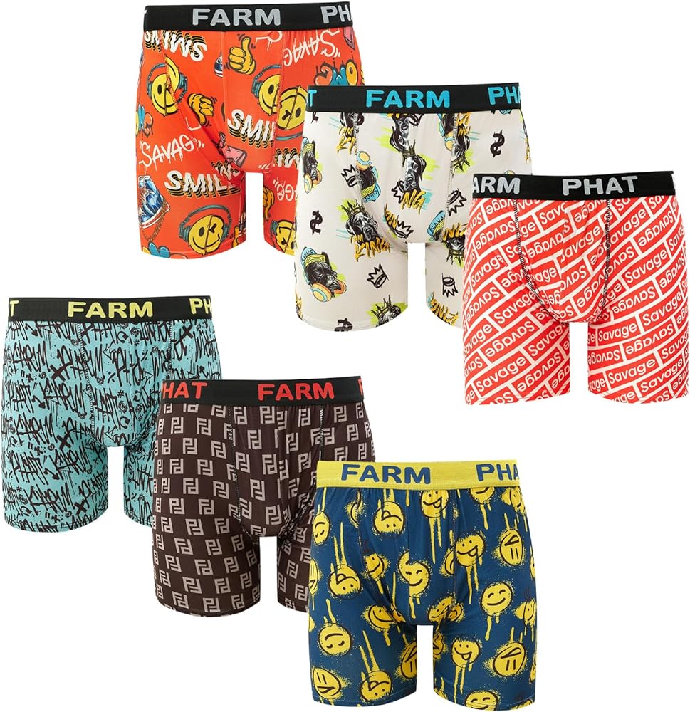 Men's Boxer Briefs - 3 Pack Printed Boxer Briefs for Men - Breathable Soft Mens Boxer Briefs Pack, Assorted