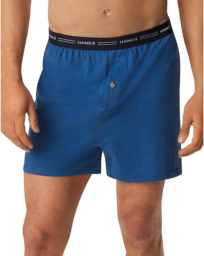 Hanes Men's ComfortSoft Knit Boxer Comfort Waistband 5-Pack_Assorted_Medium