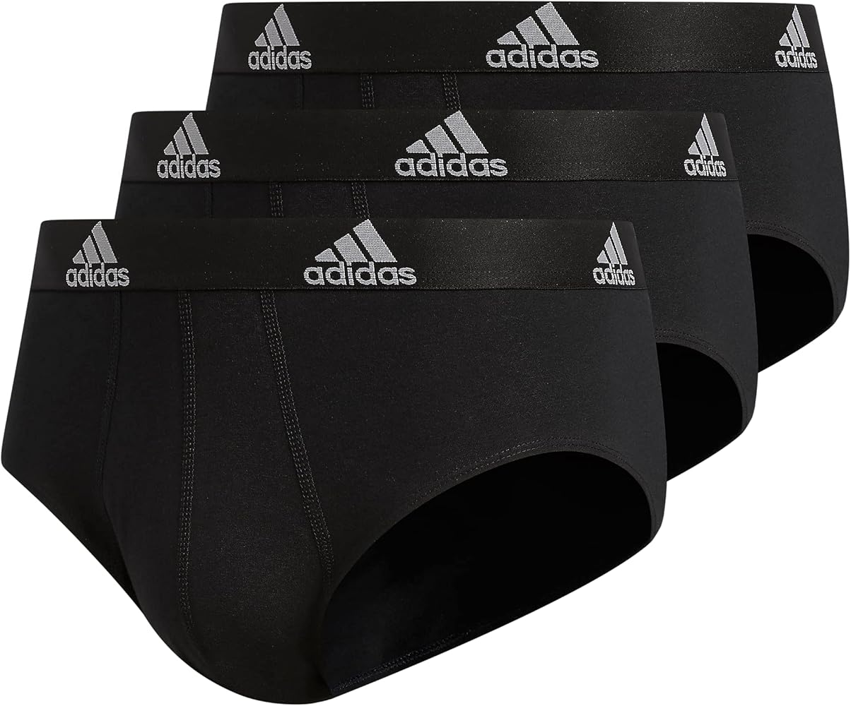 adidas Men's Stretch Cotton Brief Underwear (3-Pack)