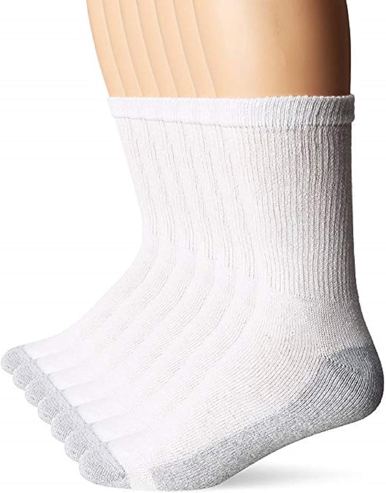 Hanes Men's Cushion Crew Socks 6-Pack