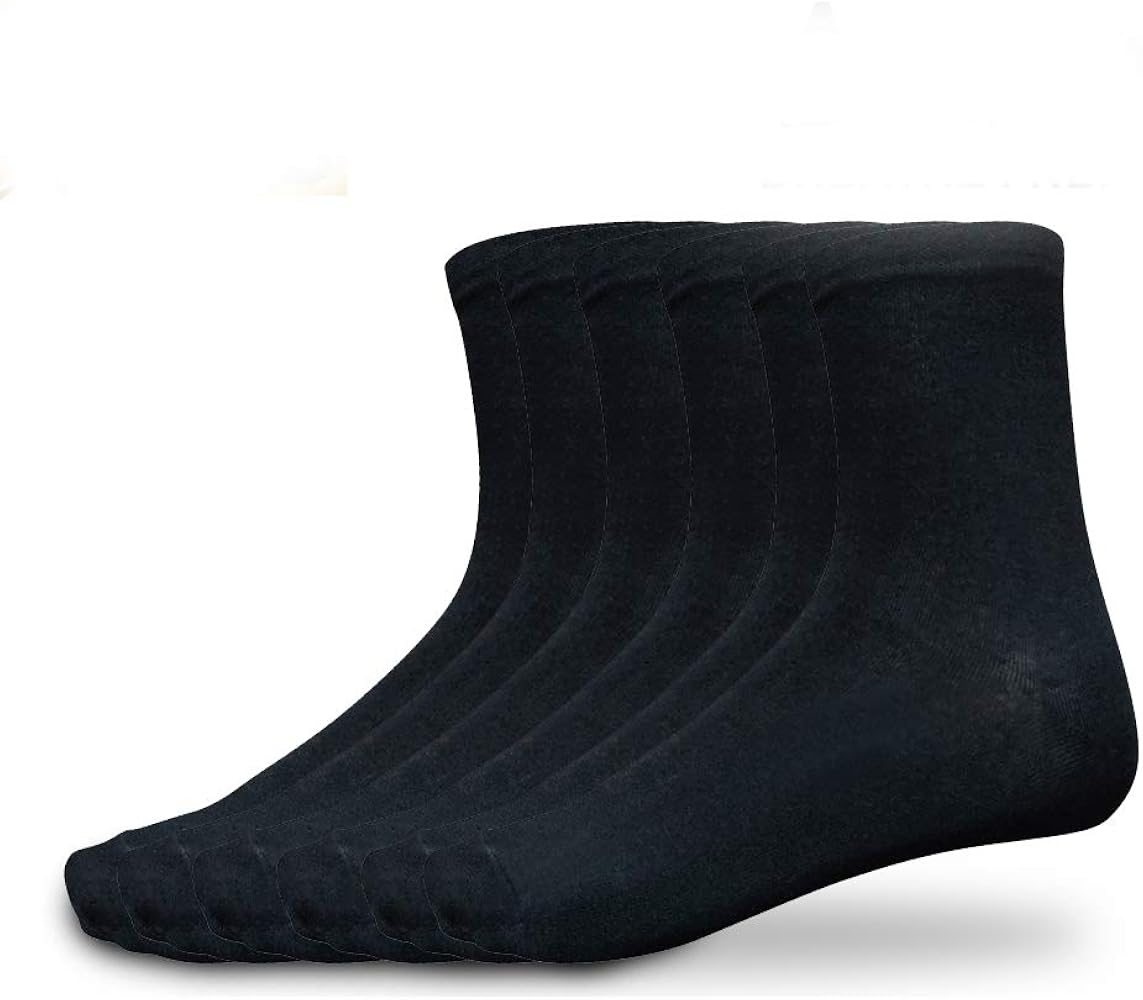 Black Ankle Socks Men Pack 3 - Lightweight Organic Cotton for Man and Women Socks Size 9-11 by Aver Socks