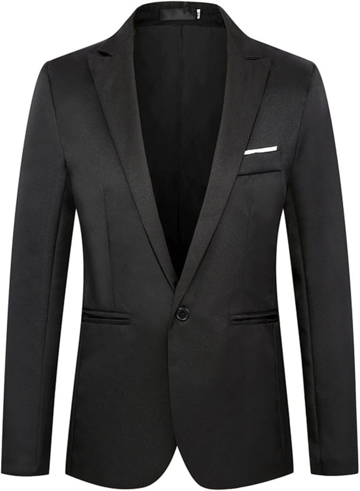 Men's Casual One Button Suit Blazer Jacket Slim Fit Sport Coat Suit Blazer Daily Lightweight Jackets Business Blazer