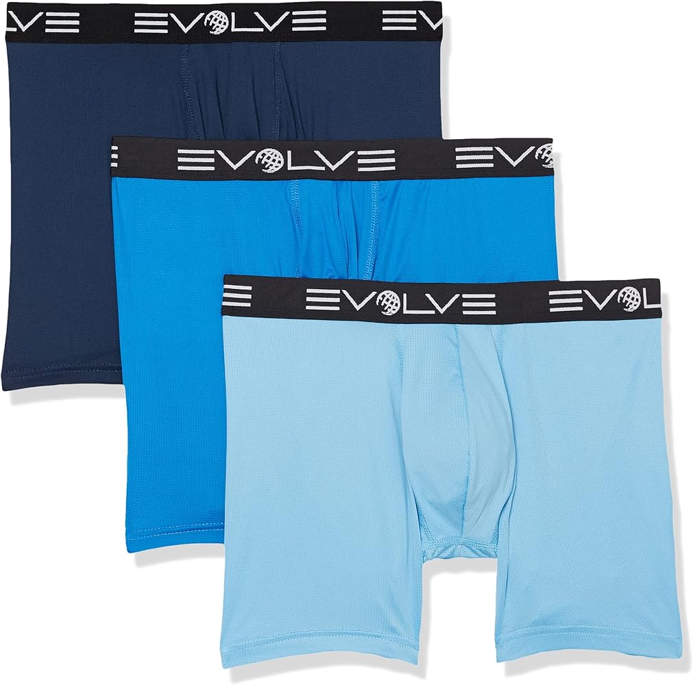 Evolve Men's Sport Mesh 3 Pack 6'' Boxer Brief