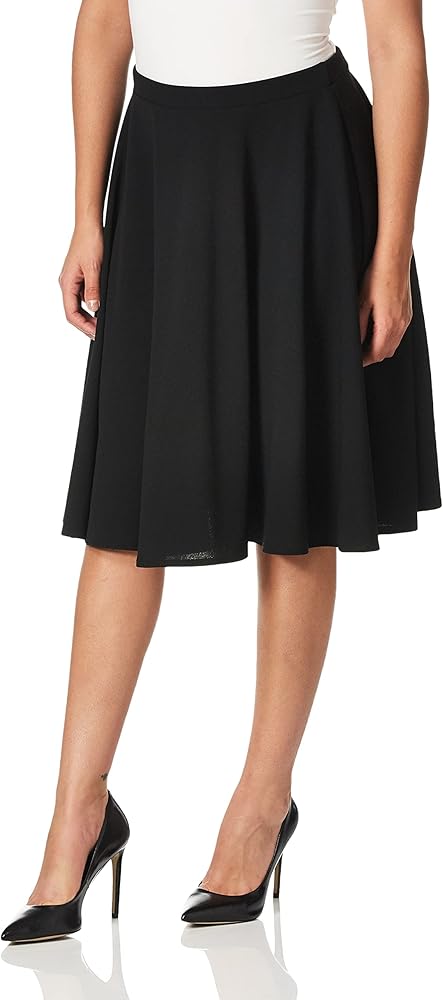 Star Vixen Women's Petite Full Knee Length Skater Skirt