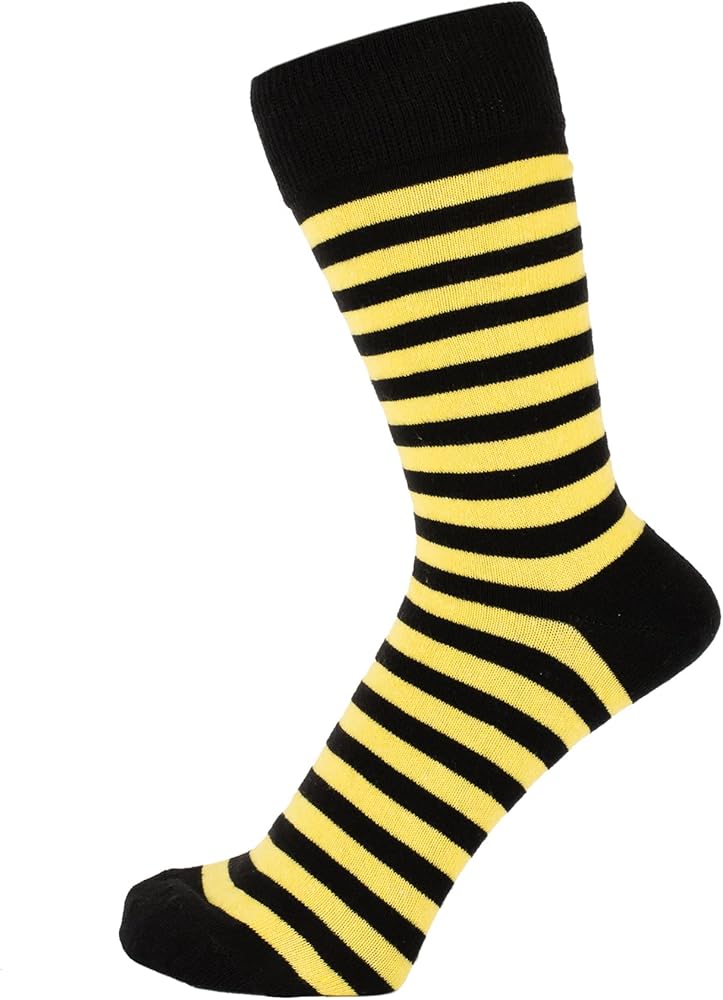 Finest Combed Cotton Striped Dress Socks for Men, Women