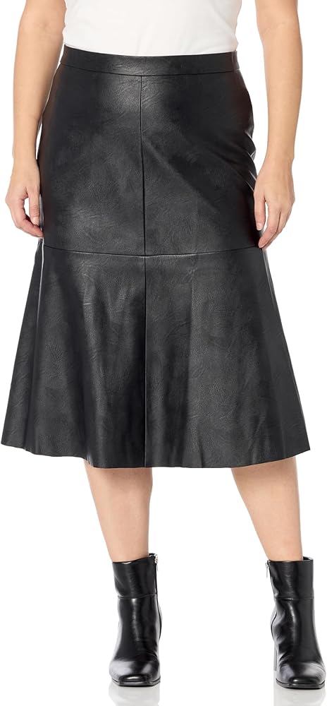 AVENUE Women's Plus Size Skirt Panel Pu