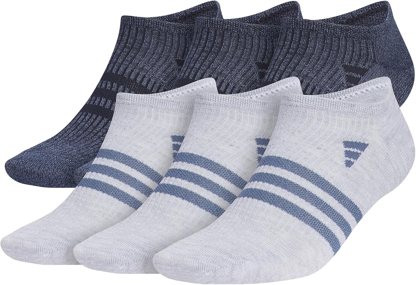 adidas Men's Superlite 3.0 No Show Socks Low-Profile Fit, Arch-Compression and Lightweight Breathable Construction (6-Pair)