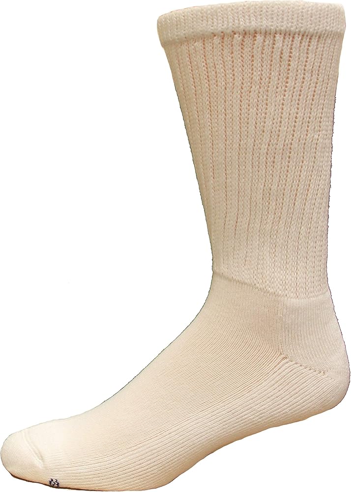 Medipeds Mens Non-Binding Coolmax Cushioned Crew Socks