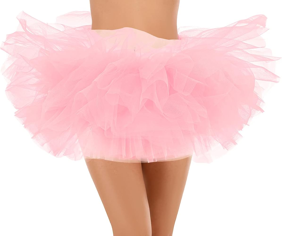 Bridesmay Women's Tutu Skirt 5 Layers Ballet Dance Tulle Tutu Skirt Cosplay Party